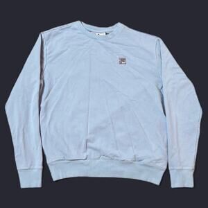 FILA Men’s Small Light Blue Crewneck Sweatshirt Pullover Logo